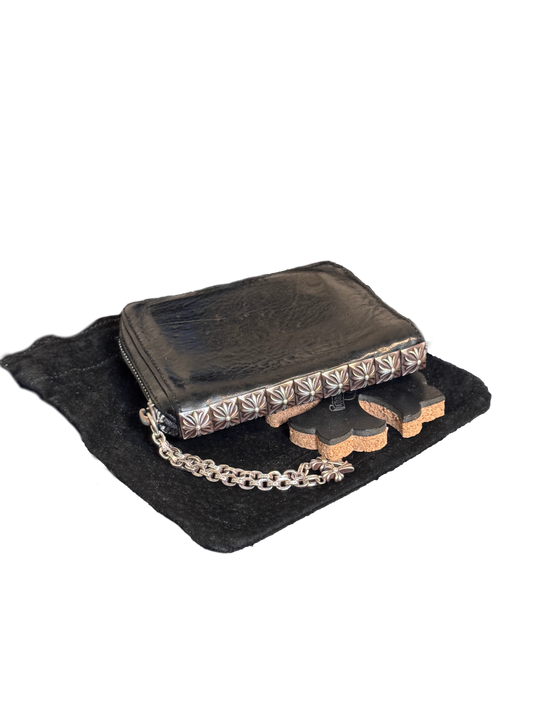 Chrome Hearts Pyramid Plus Side Zip Wallet - OS