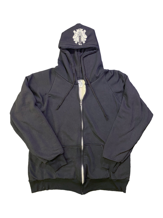90s Chrome Hearts Horseshoe Thermal Zip-up - XL