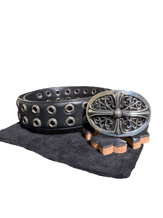 Chrome Hearts Oval Belt w/ Grommet Strap - 32