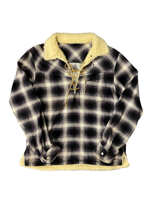 2009 Number (N)ine Boa Fleece Flannel Shirt - M