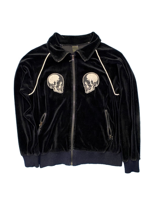 2004 Number (N)ine Velour Skull Zip - L