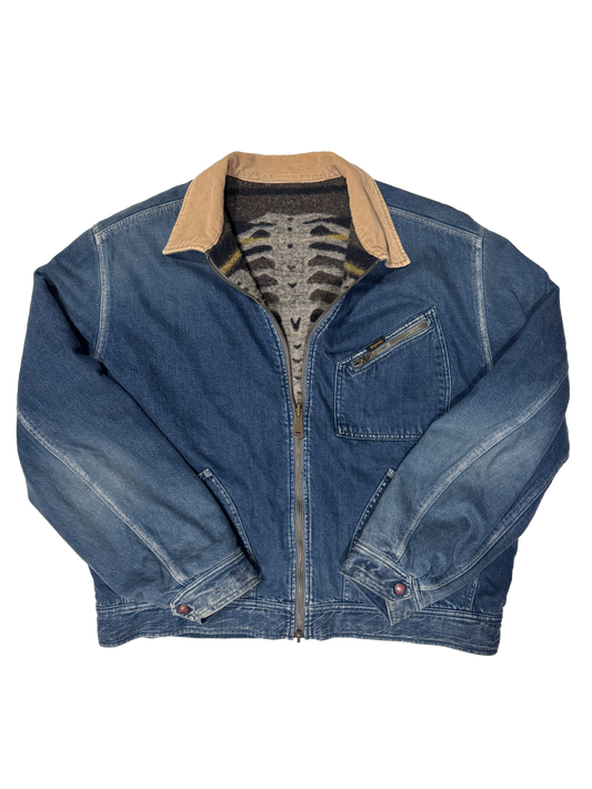 Kapital S/S 23 Reversible Bone Zip-up Work Jacket - 3