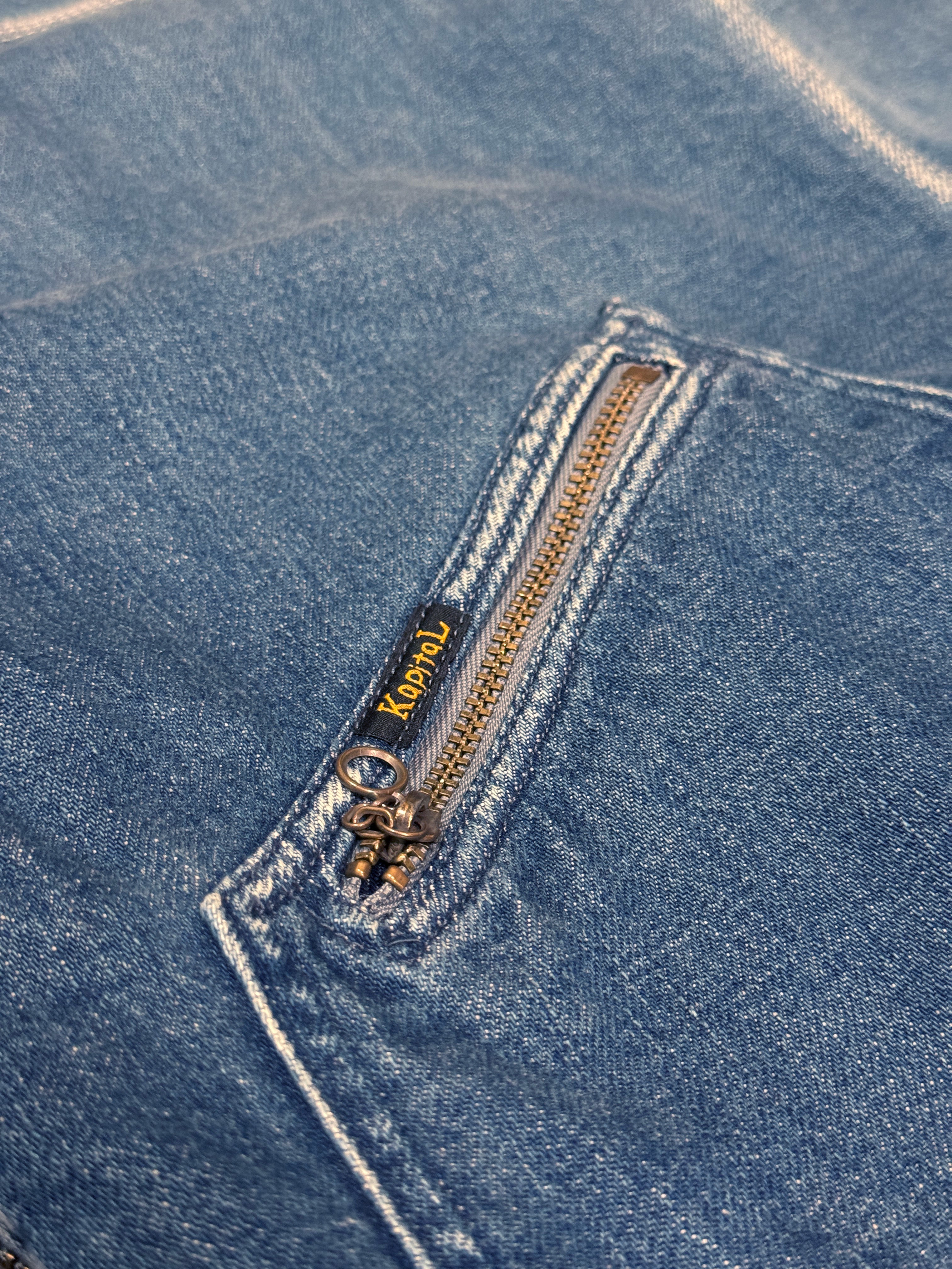 Kapital S/S 23 Reversible Bone Zip-up Work Jacket - 3