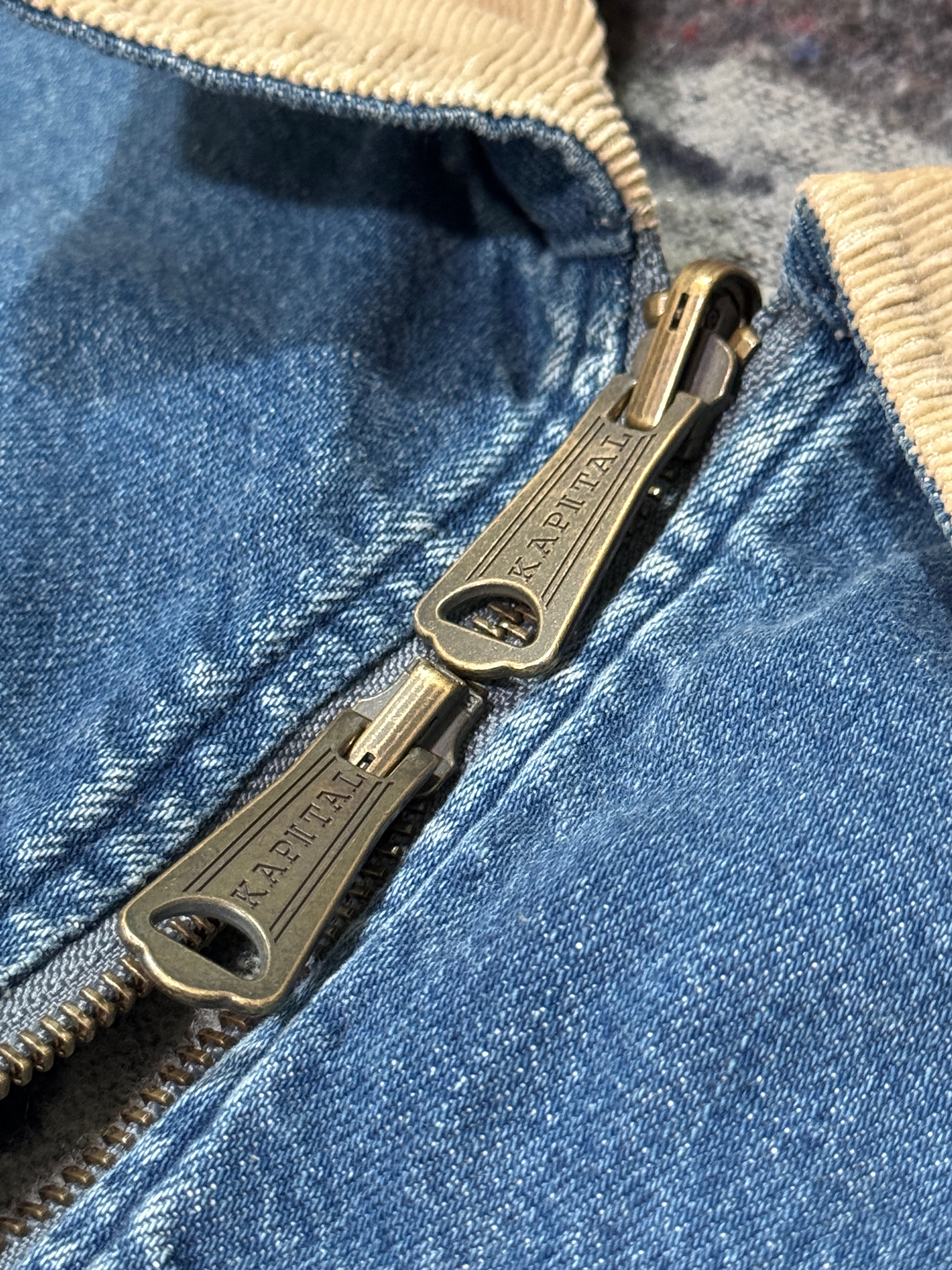 Kapital S/S 23 Reversible Bone Zip-up Work Jacket - 3