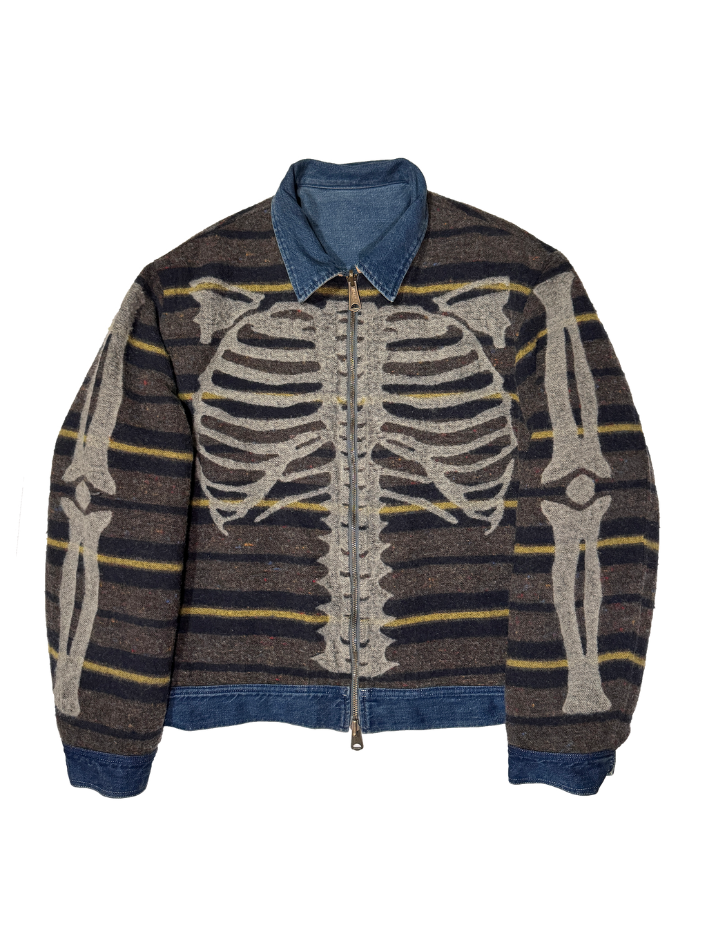 Kapital S/S 23 Reversible Bone Zip-up Work Jacket - 3