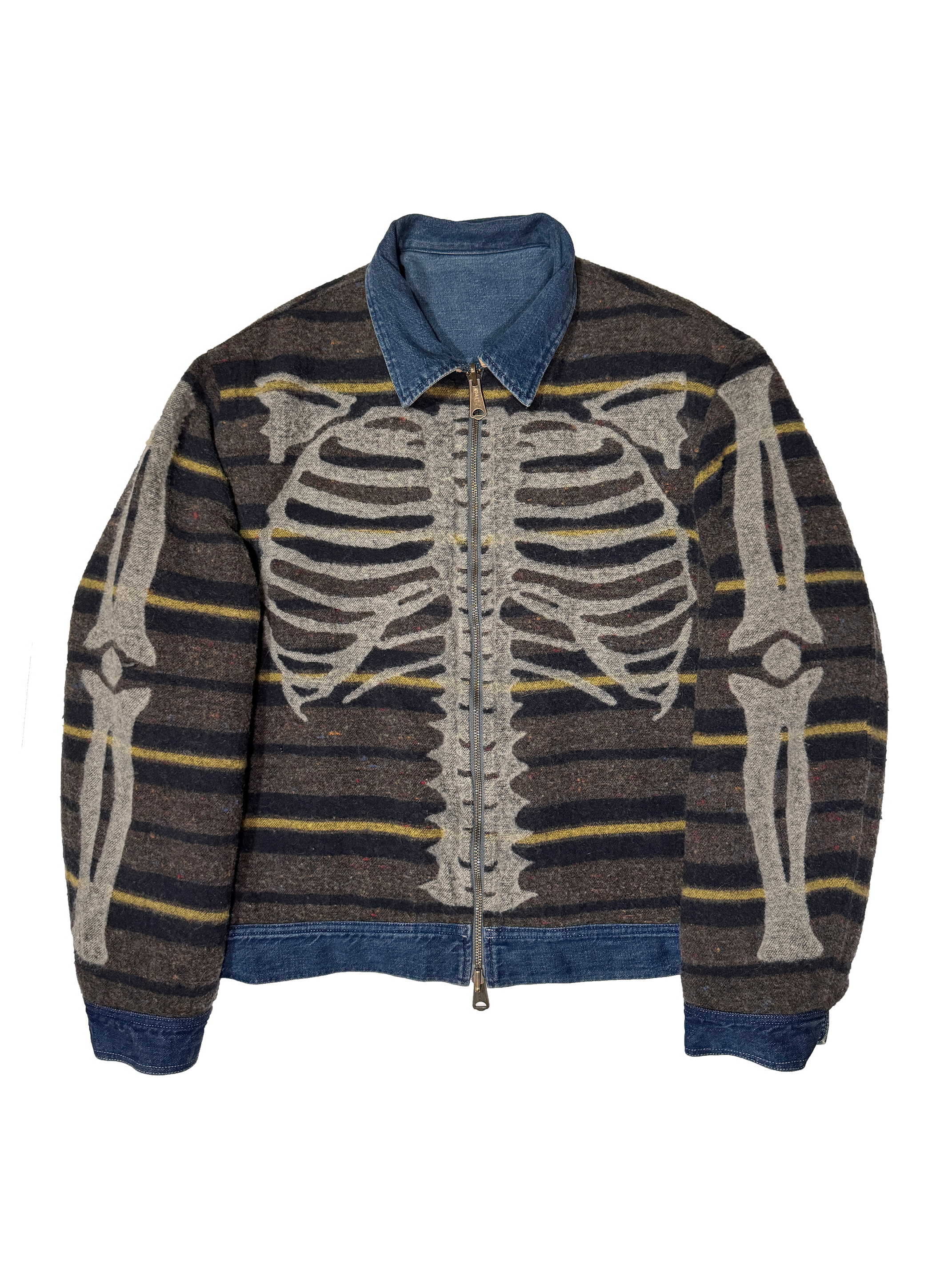 Kapital S/S 23 Reversible Bone Zip-up Work Jacket - 3