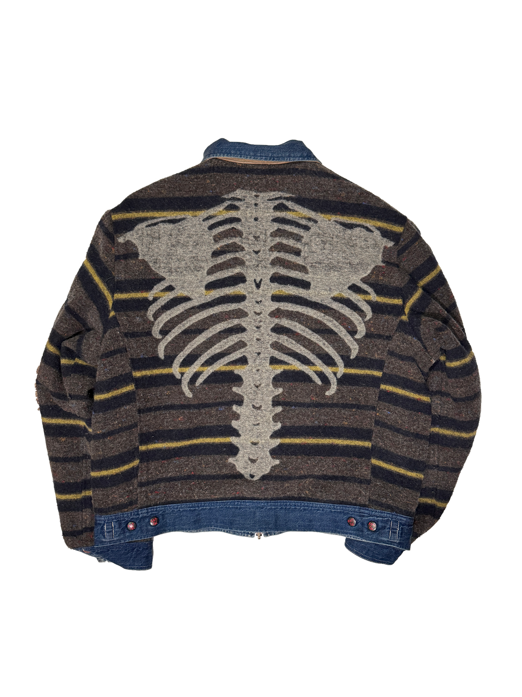 Kapital S/S 23 Reversible Bone Zip-up Work Jacket - 3