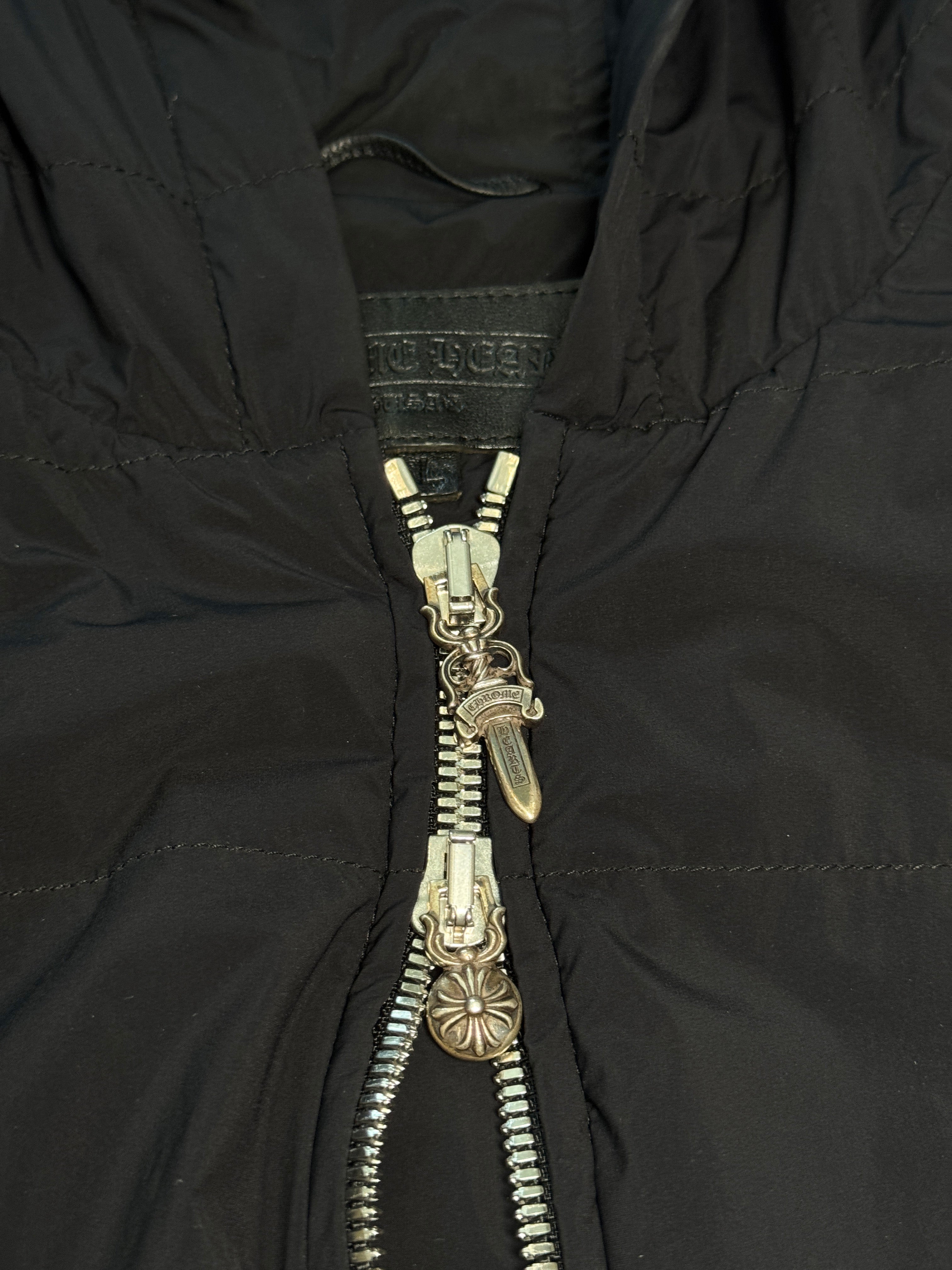 Chrome Hearts Cemetery Cross Patch Nylon Quilted Jacket - L