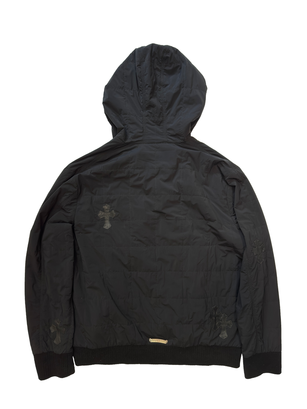 Chrome Hearts Cemetery Cross Patch Nylon Quilted Jacket - L