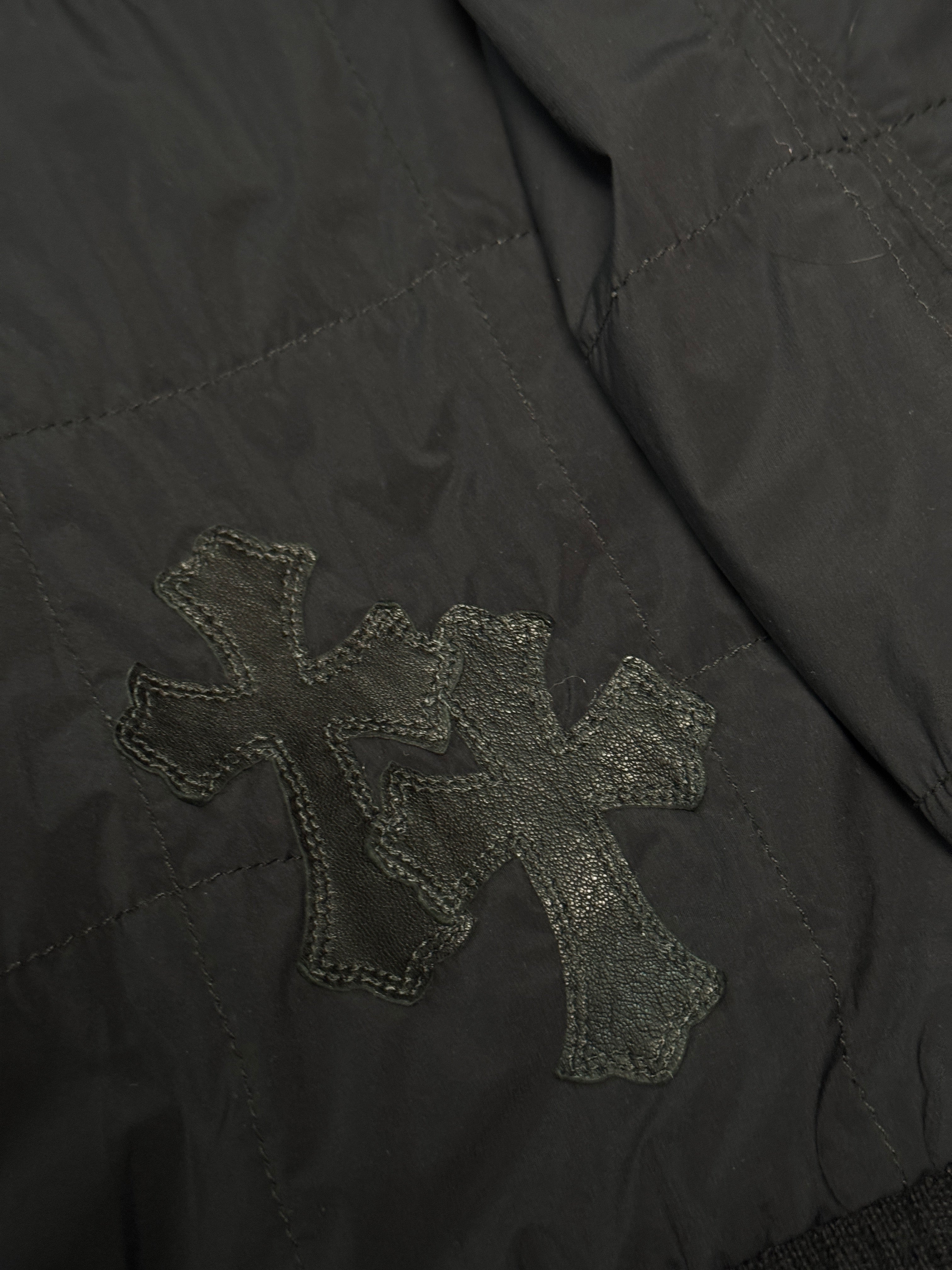 Chrome Hearts Cemetery Cross Patch Nylon Quilted Jacket - L