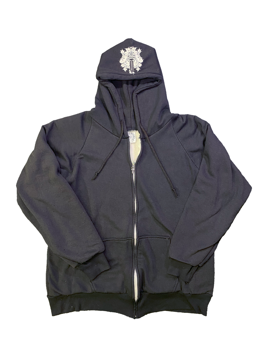 90s Chrome Hearts Horseshoe Thermal Zip-up - XL