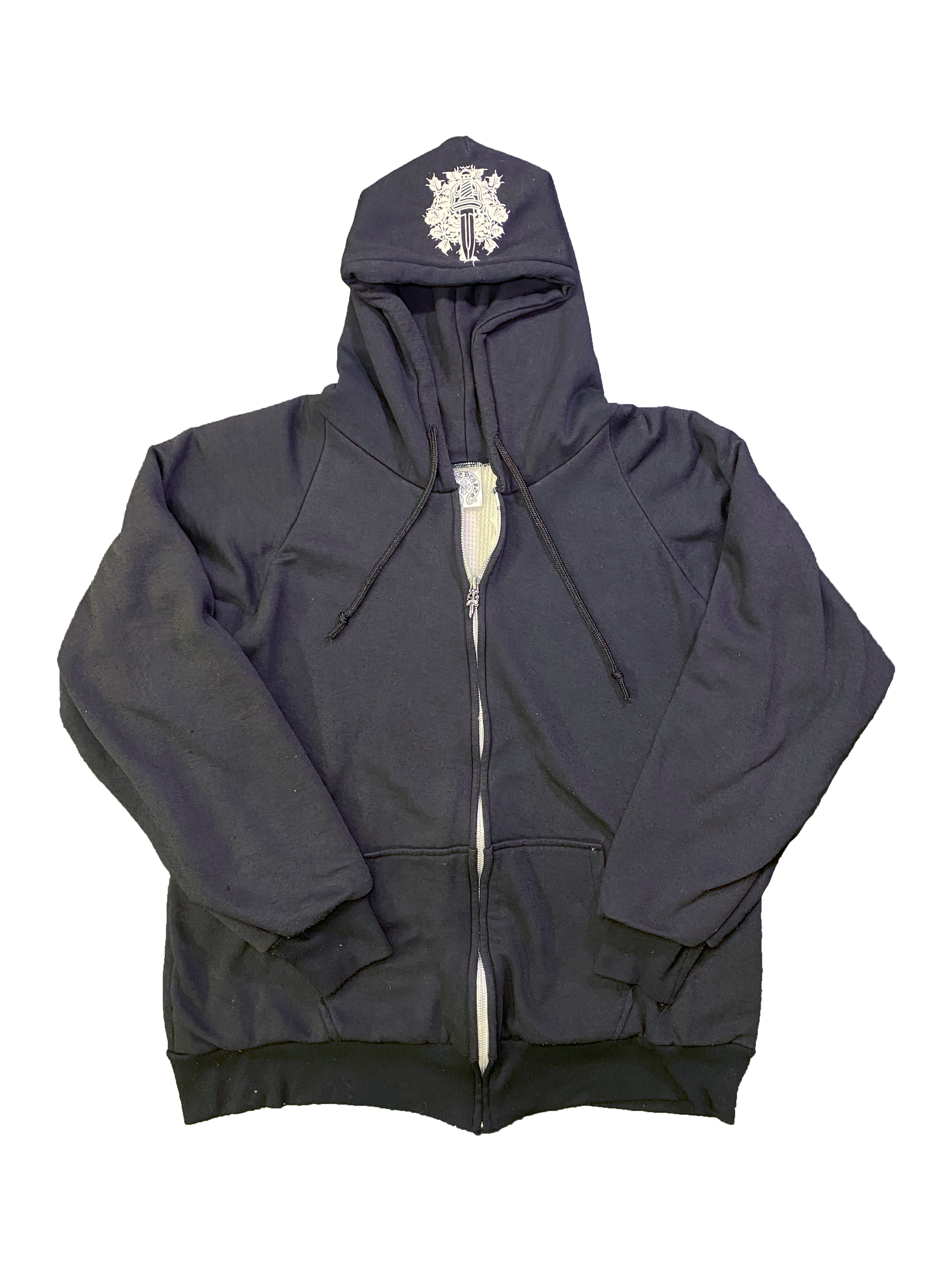 90s Chrome Hearts Horseshoe Thermal Zip-up - XL