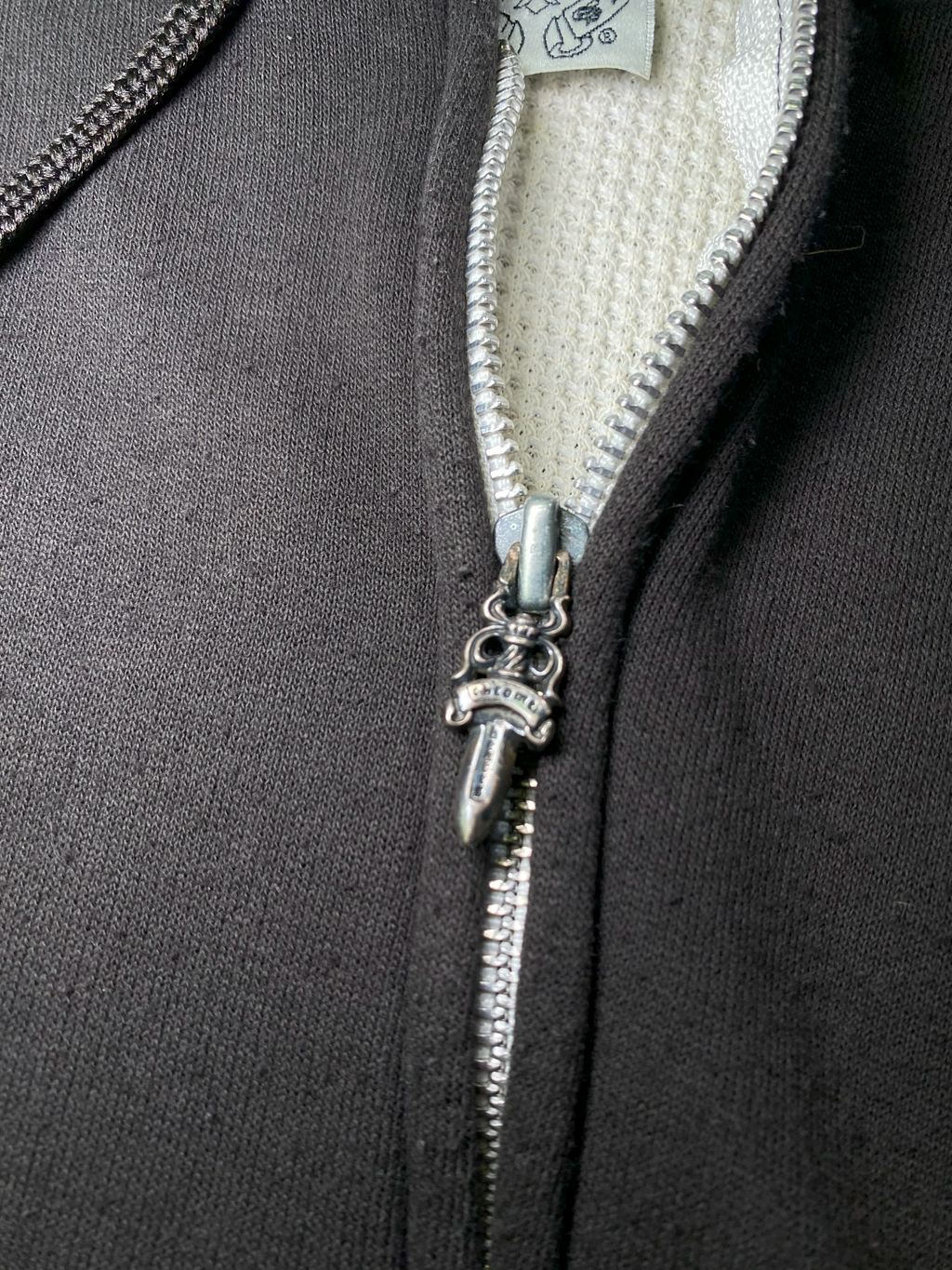 90s Chrome Hearts Horseshoe Thermal Zip-up - XL