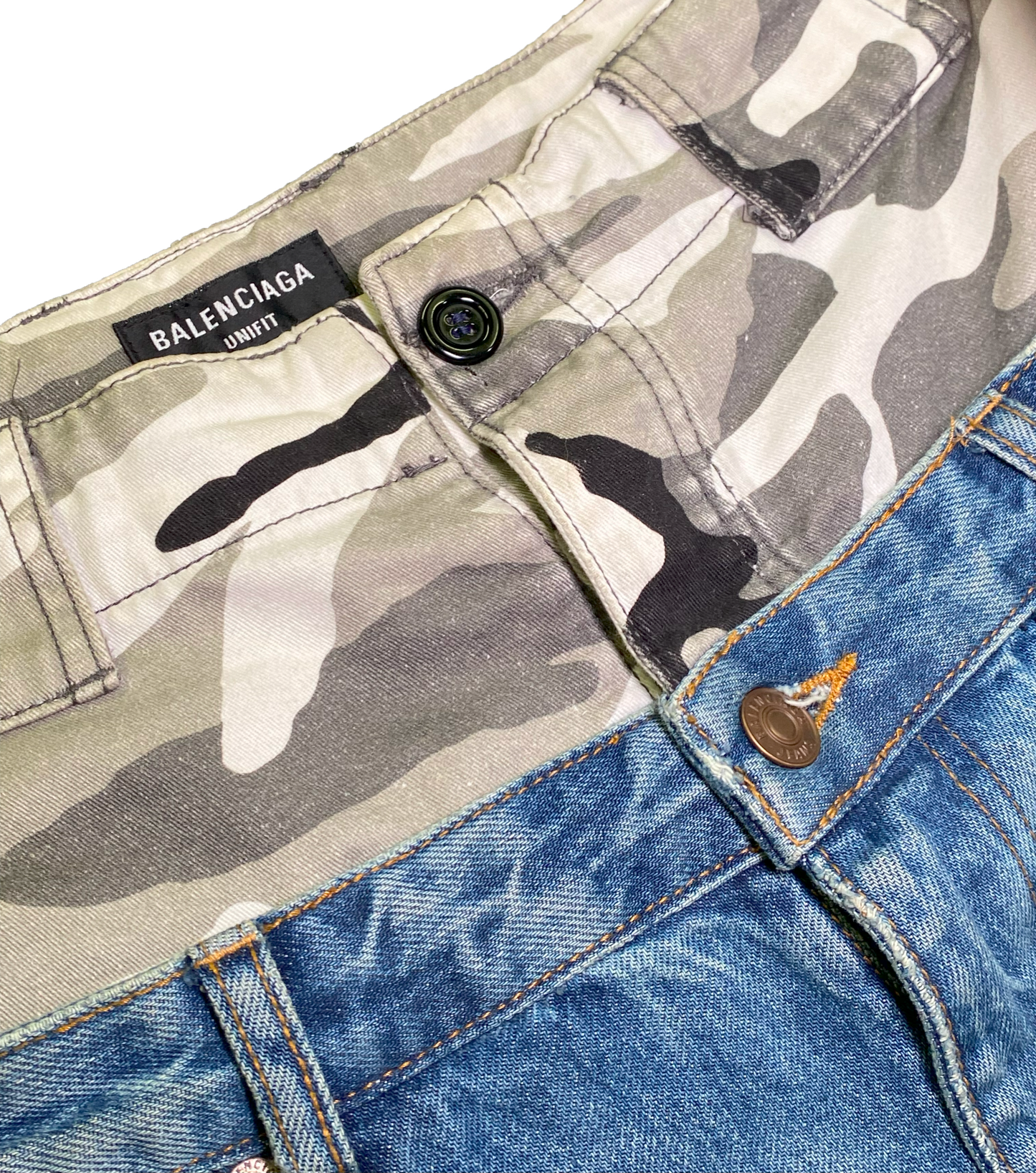 Balenciaga Double Waist Camo/Jeans - M