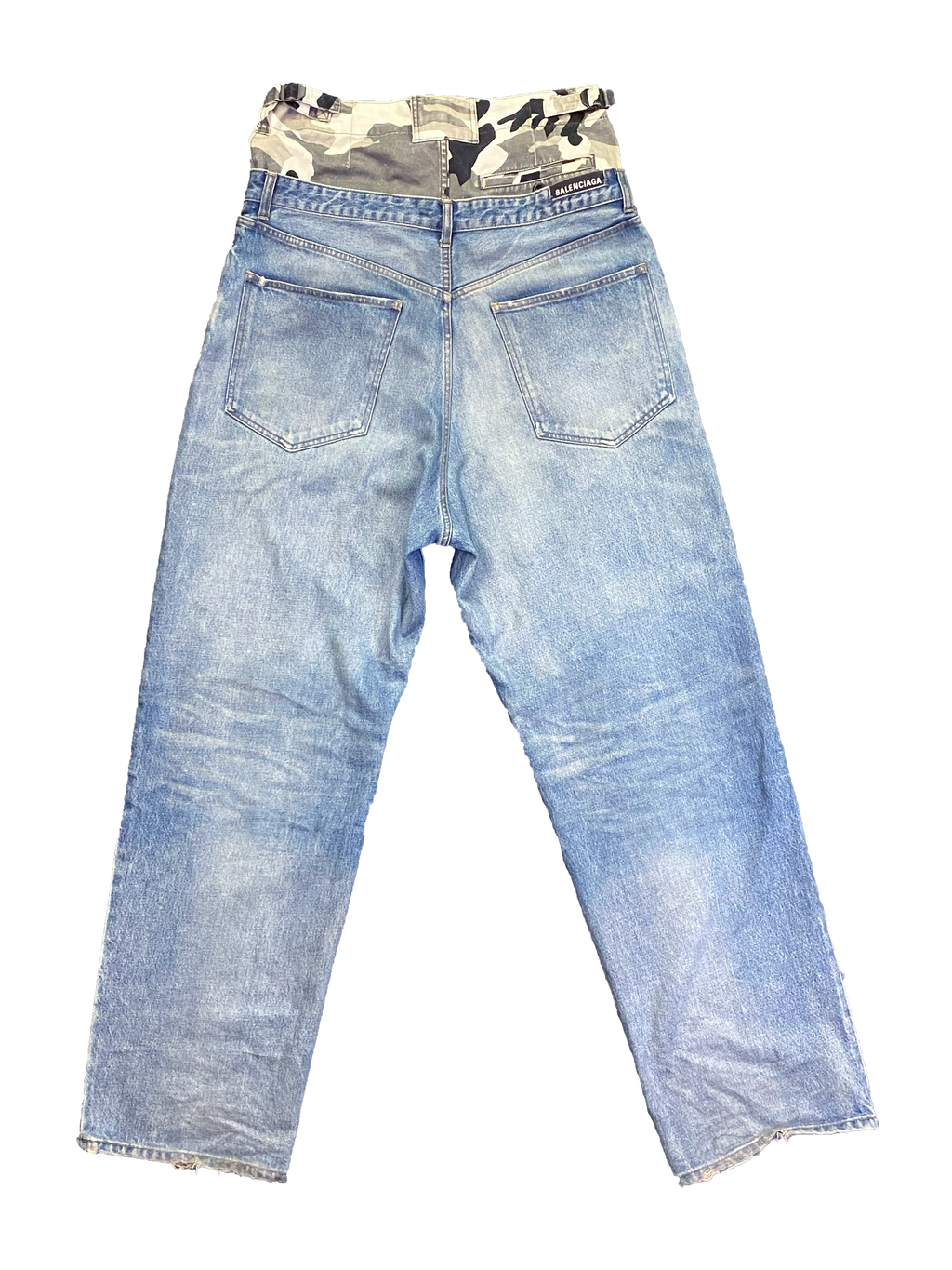 Balenciaga Double Waist Camo/Jeans - M