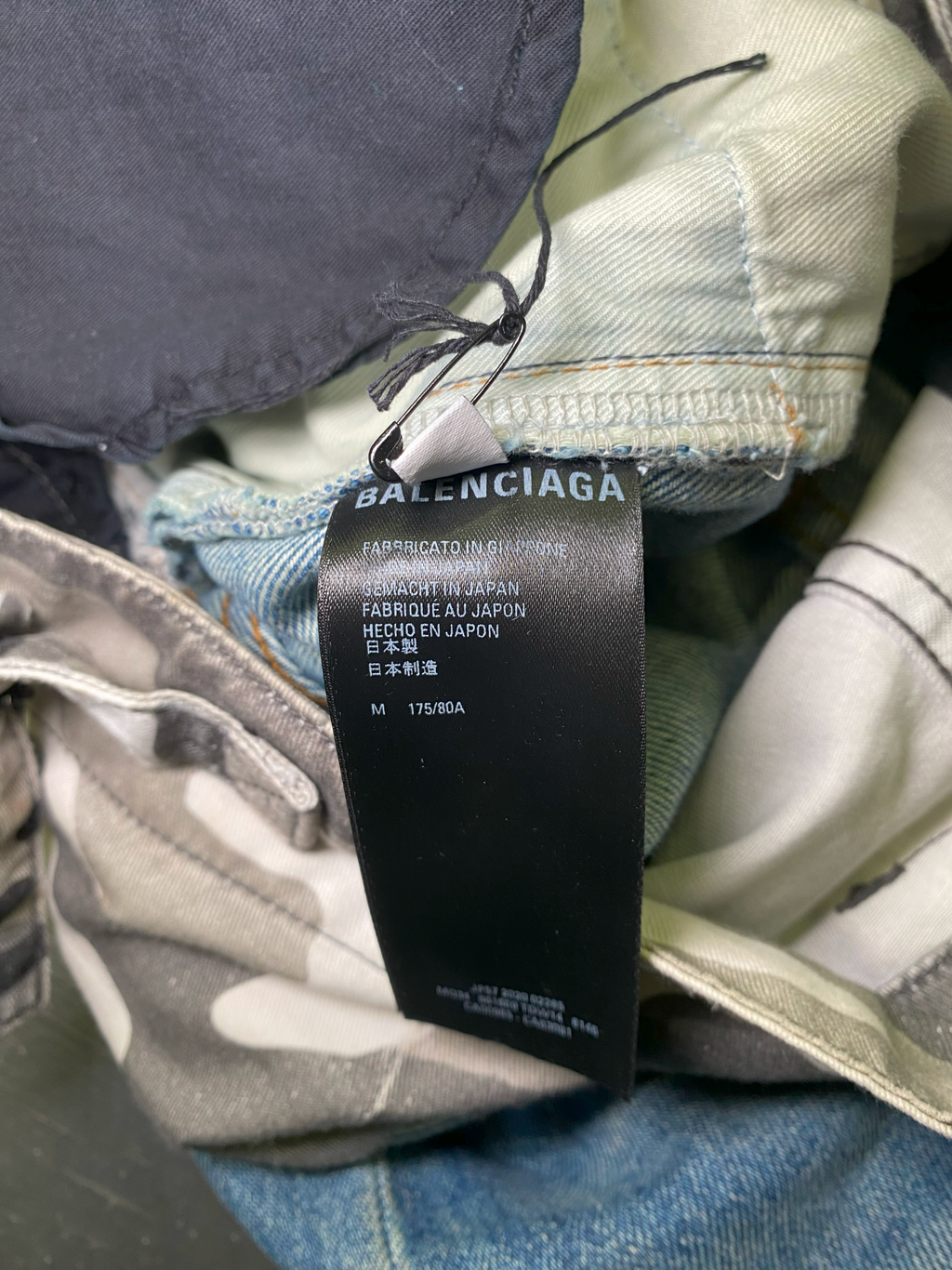 Balenciaga Double Waist Camo/Jeans - M