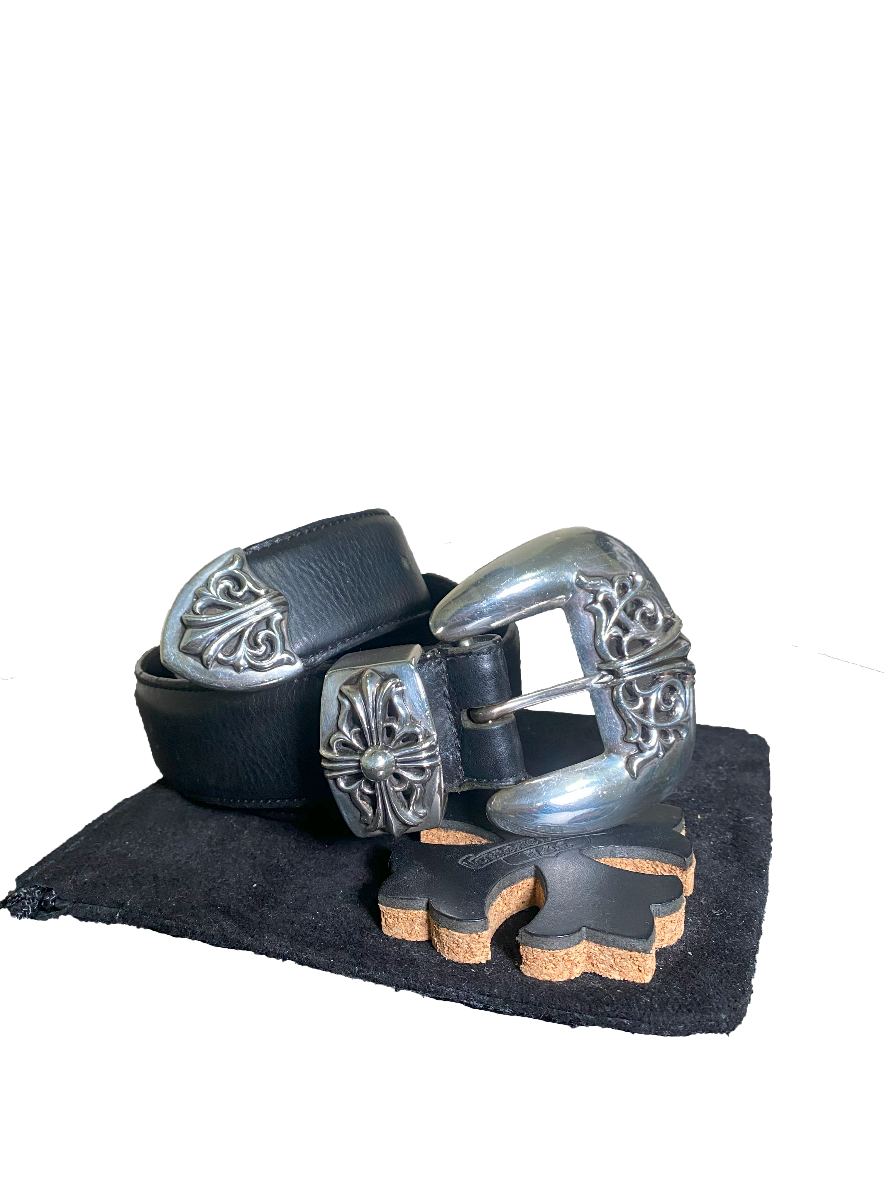 Chrome Hearts Floral Three Piece Belt - 34