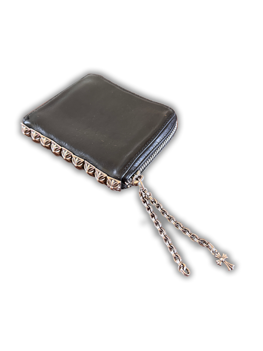 Chrome Hearts Pyramid Side Zip Wallet - OS