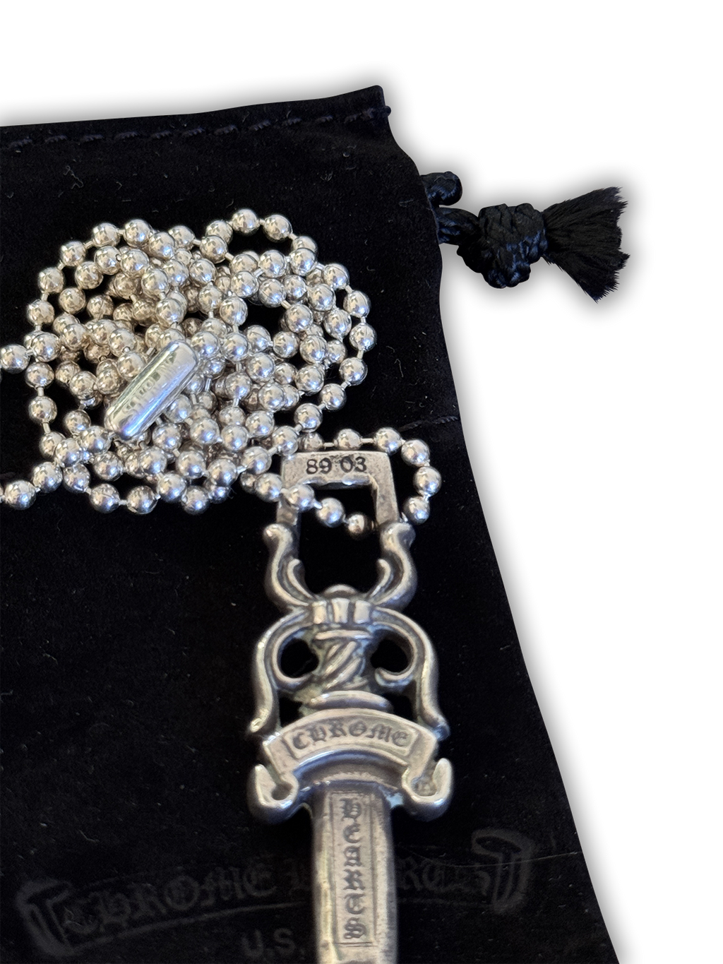 Chrome Hearts Large #10 Dagger Necklace - OS