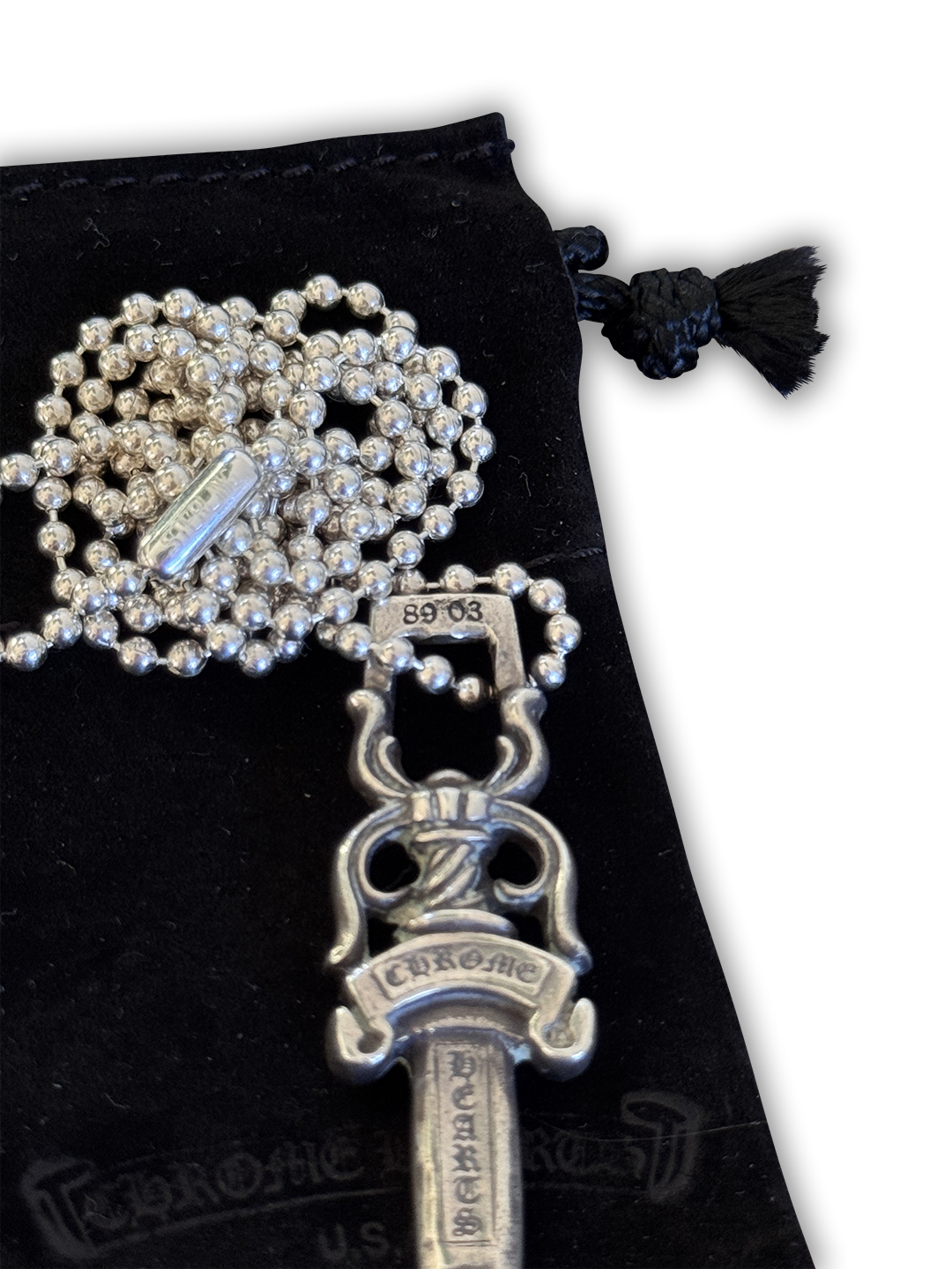 Chrome Hearts Large #10 Dagger Necklace - OS
