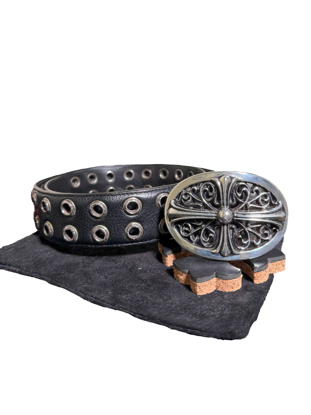 Chrome Hearts Oval Belt w/ Grommet Strap - 32