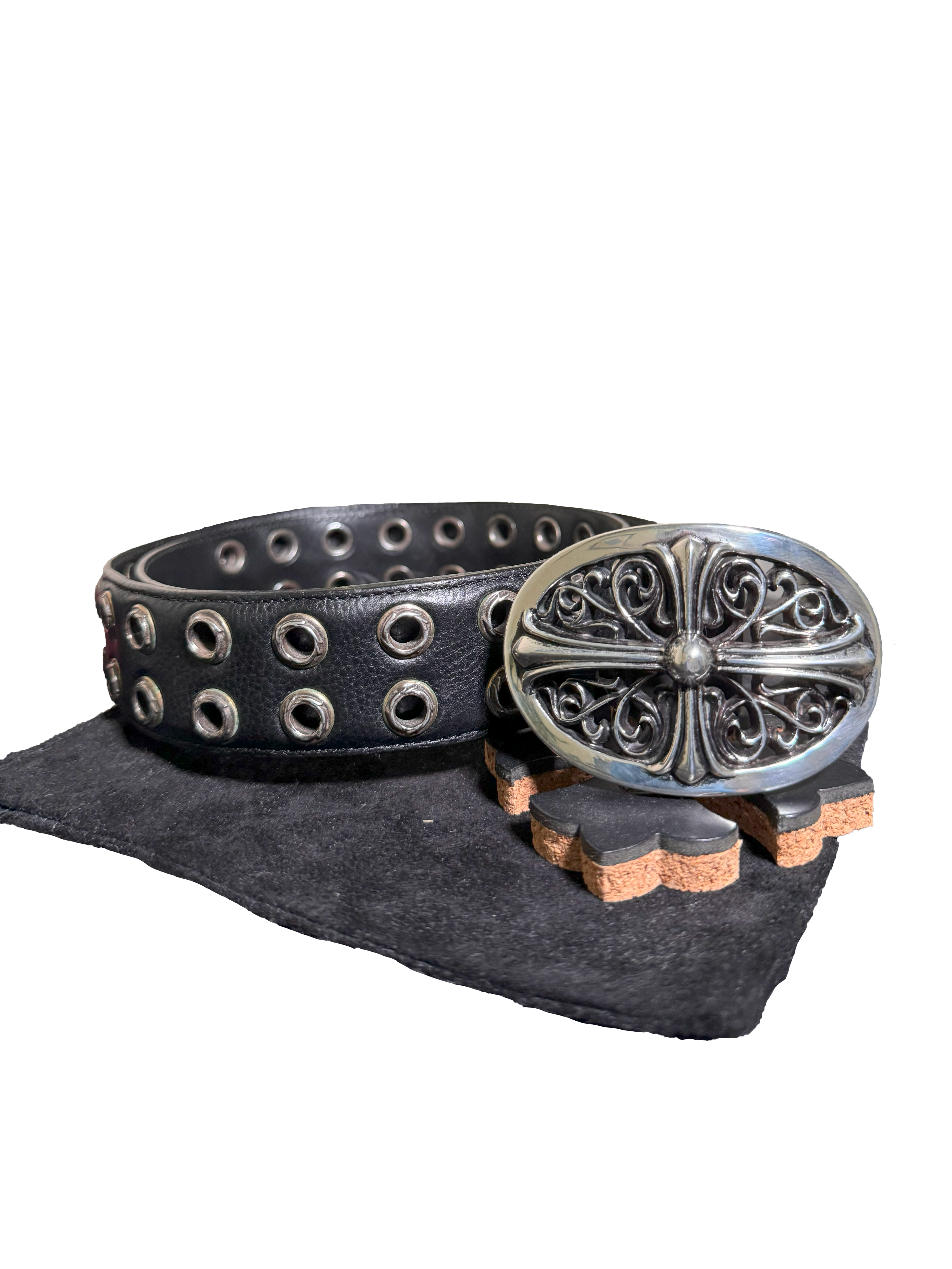Chrome Hearts Oval Belt w/ Grommet Strap - 32