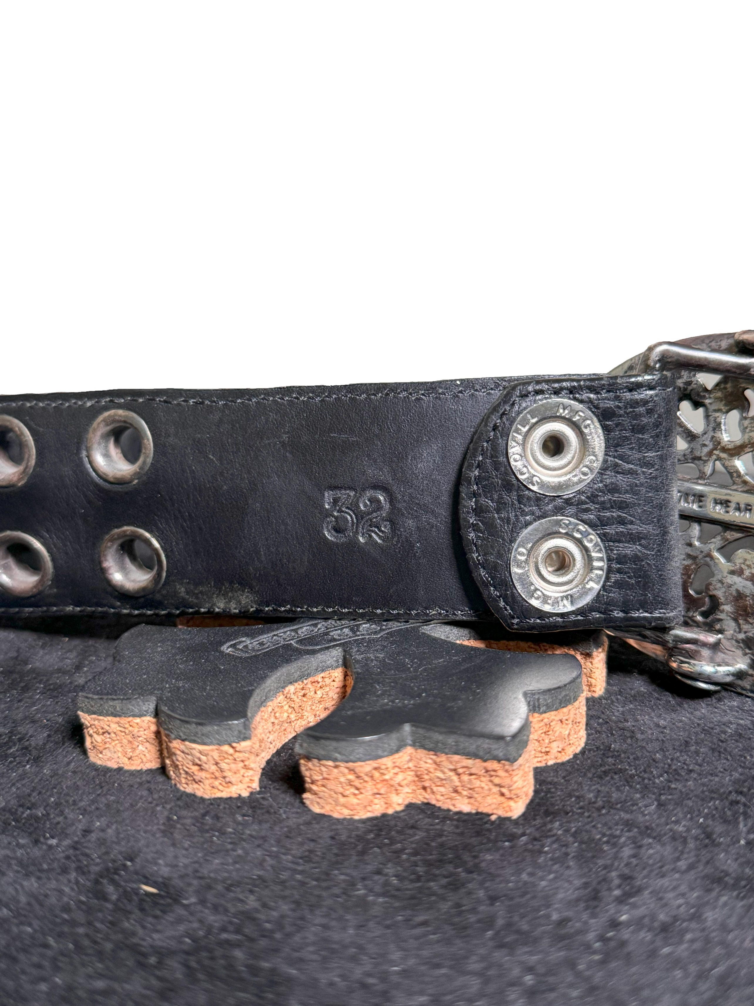 Chrome Hearts Oval Belt w/ Grommet Strap - 32