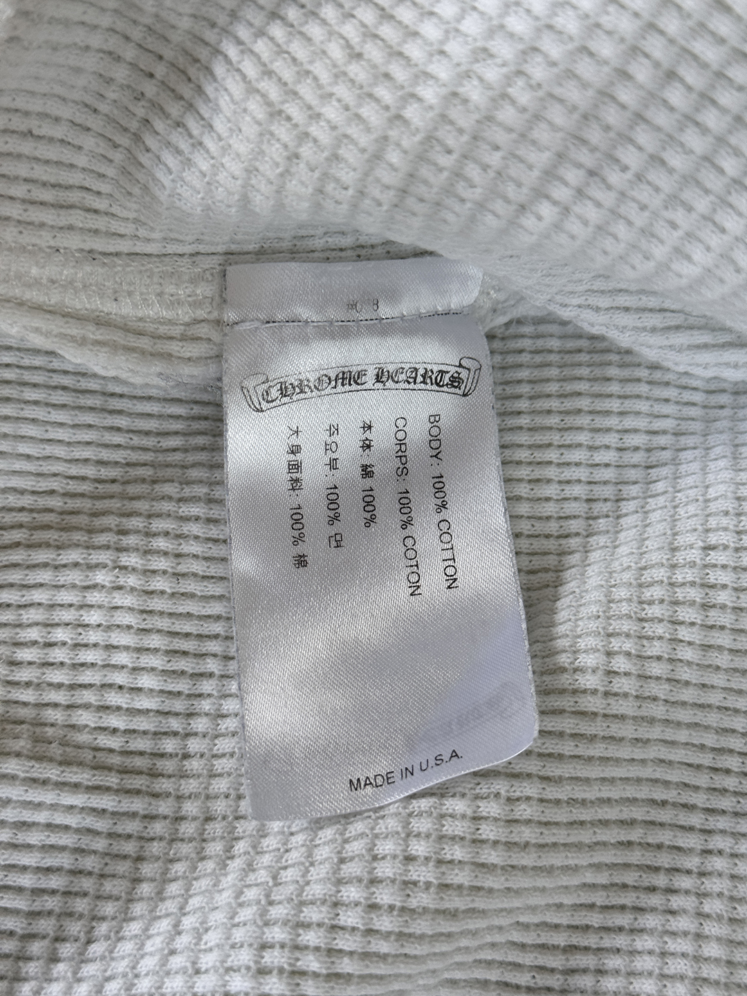 Chrome Hearts Mattyboy 'Chain Gang' Thermal Zip Up - L