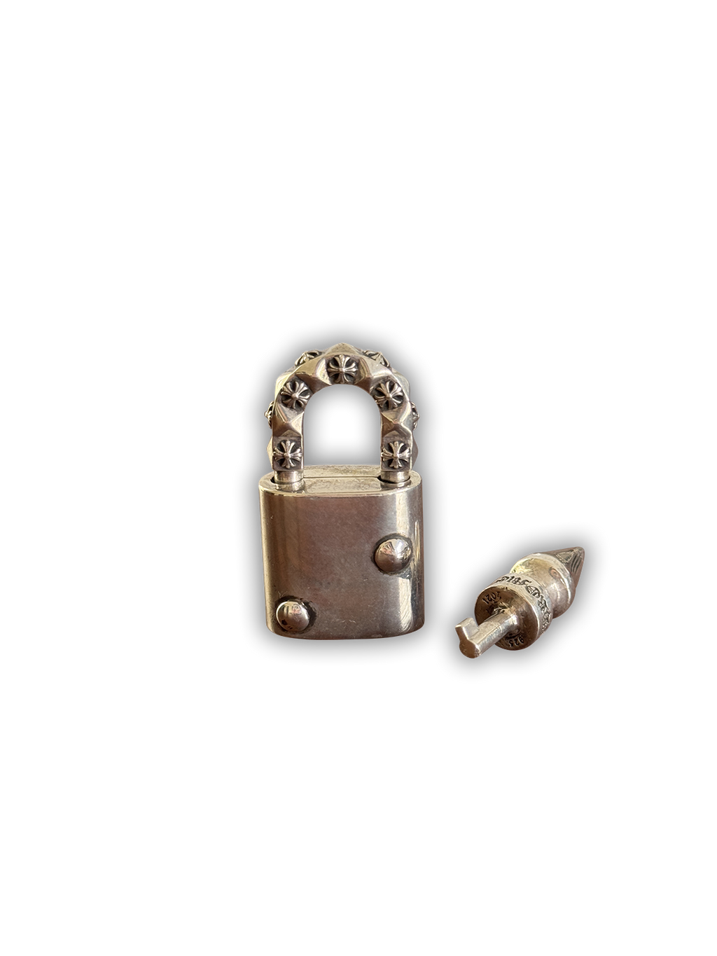 Chrome Hearts 'Love's Not Dead' Flerknee Padlock & Key - OS