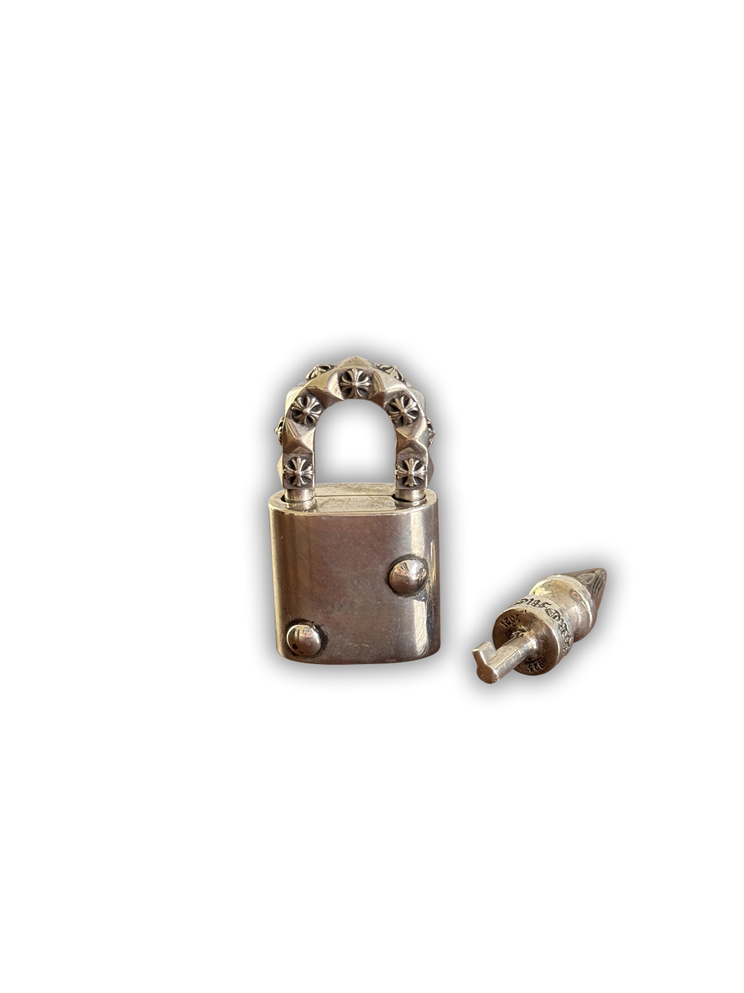 Chrome Hearts 'Love's Not Dead' Flerknee Padlock & Key - OS