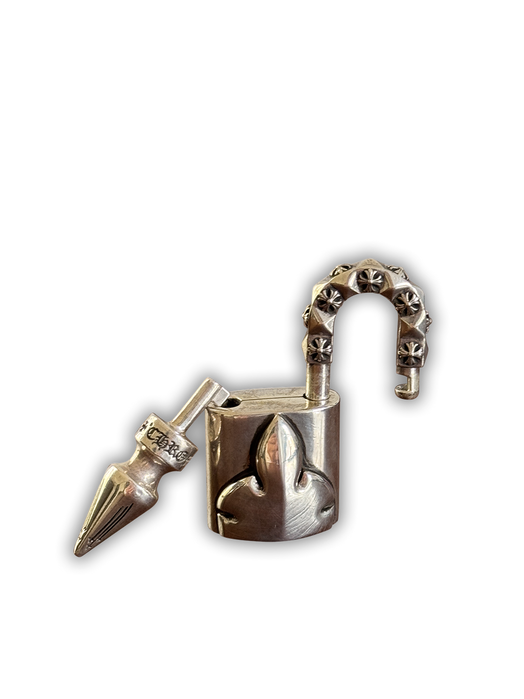 Chrome Hearts 'Love's Not Dead' Flerknee Padlock & Key - OS