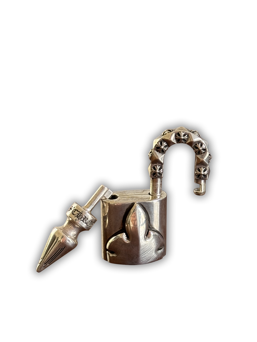 Chrome Hearts 'Love's Not Dead' Flerknee Padlock & Key - OS