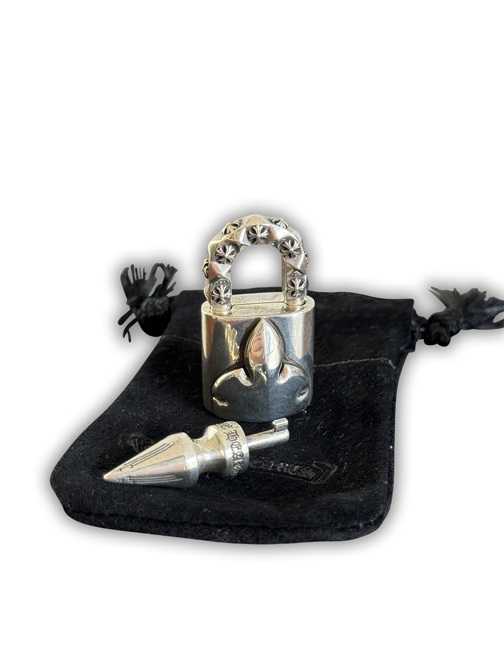 Chrome Hearts 'Love's Not Dead' Flerknee Padlock & Key - OS