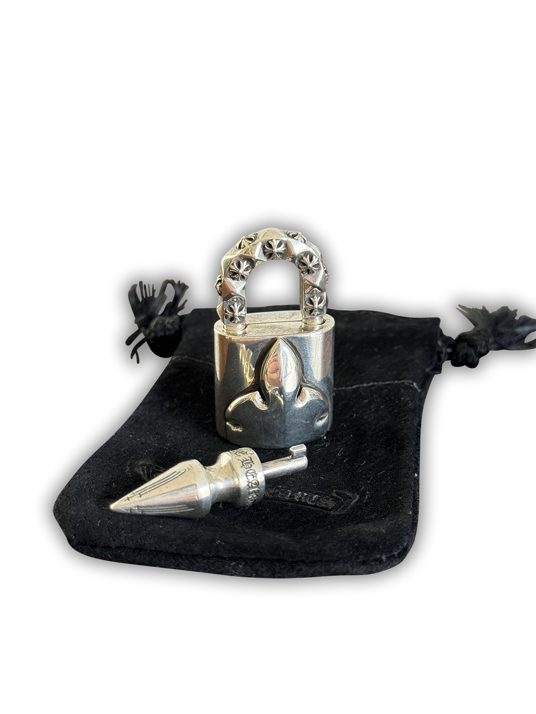 Chrome Hearts 'Love's Not Dead' Flerknee Padlock & Key - OS