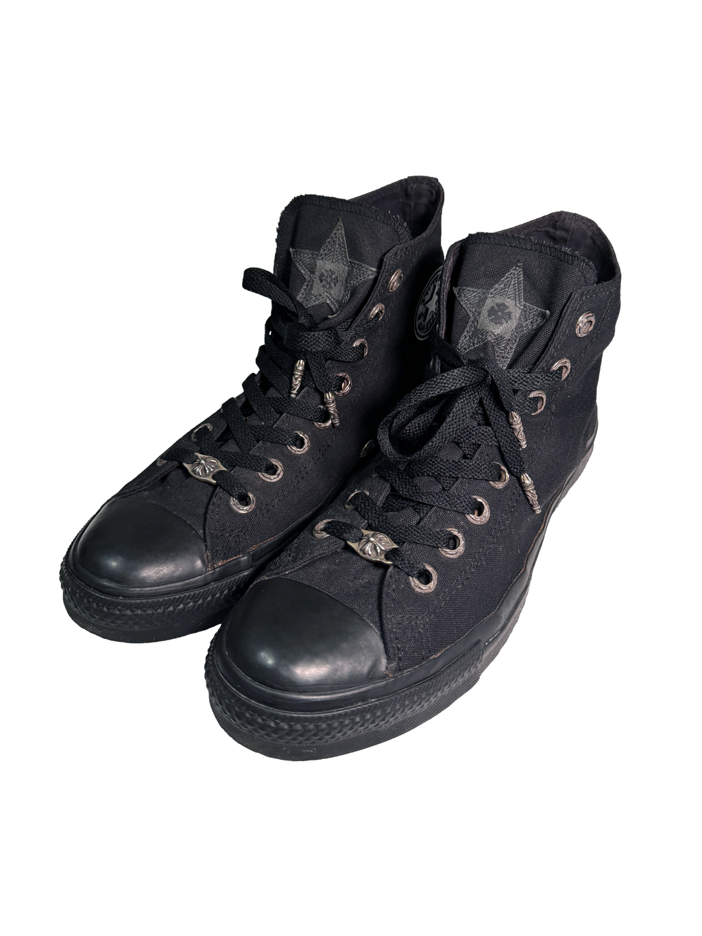 Chrome Hearts Black Converse - 9.5