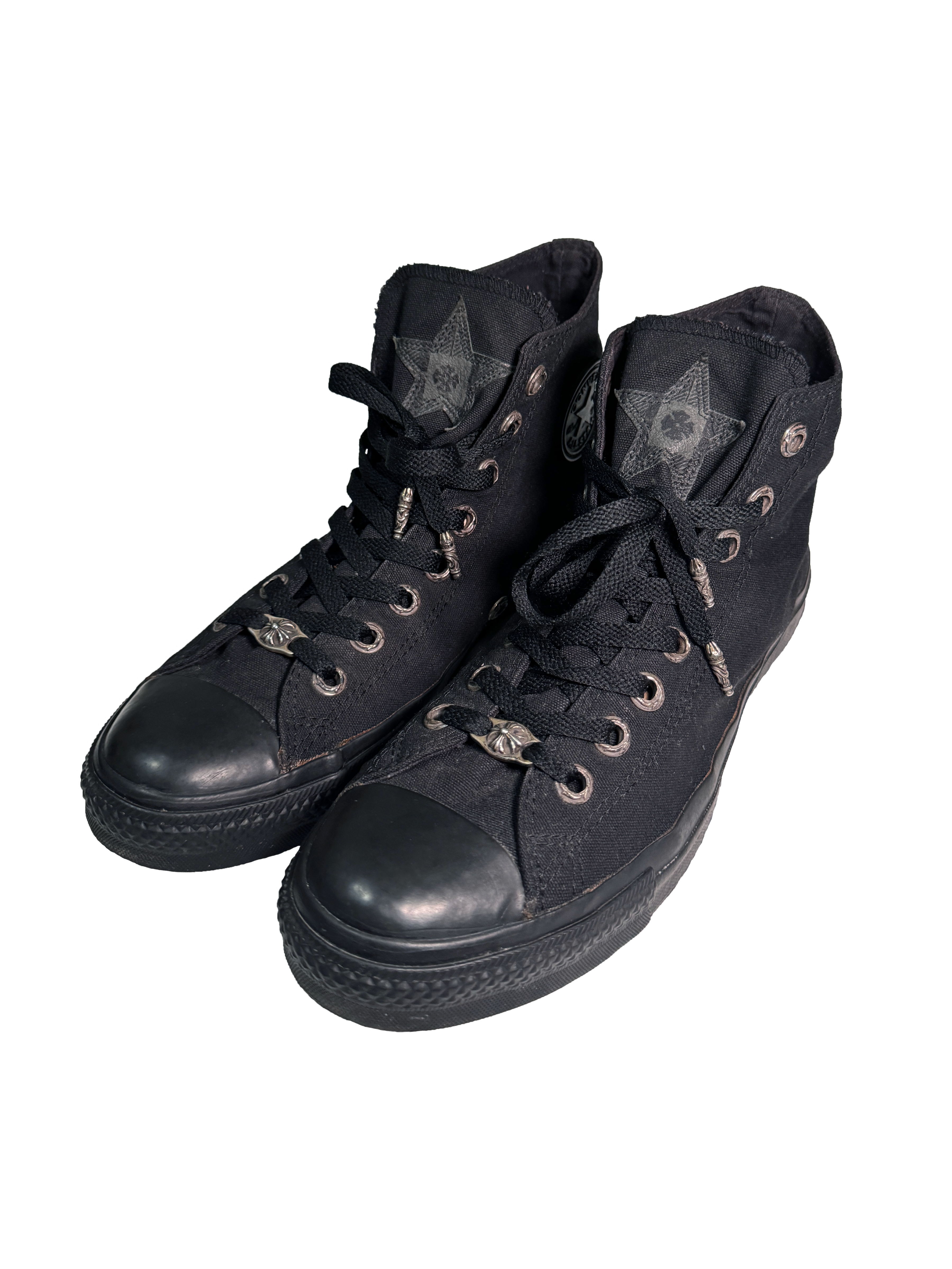 Chrome Hearts Black Converse - 9.5