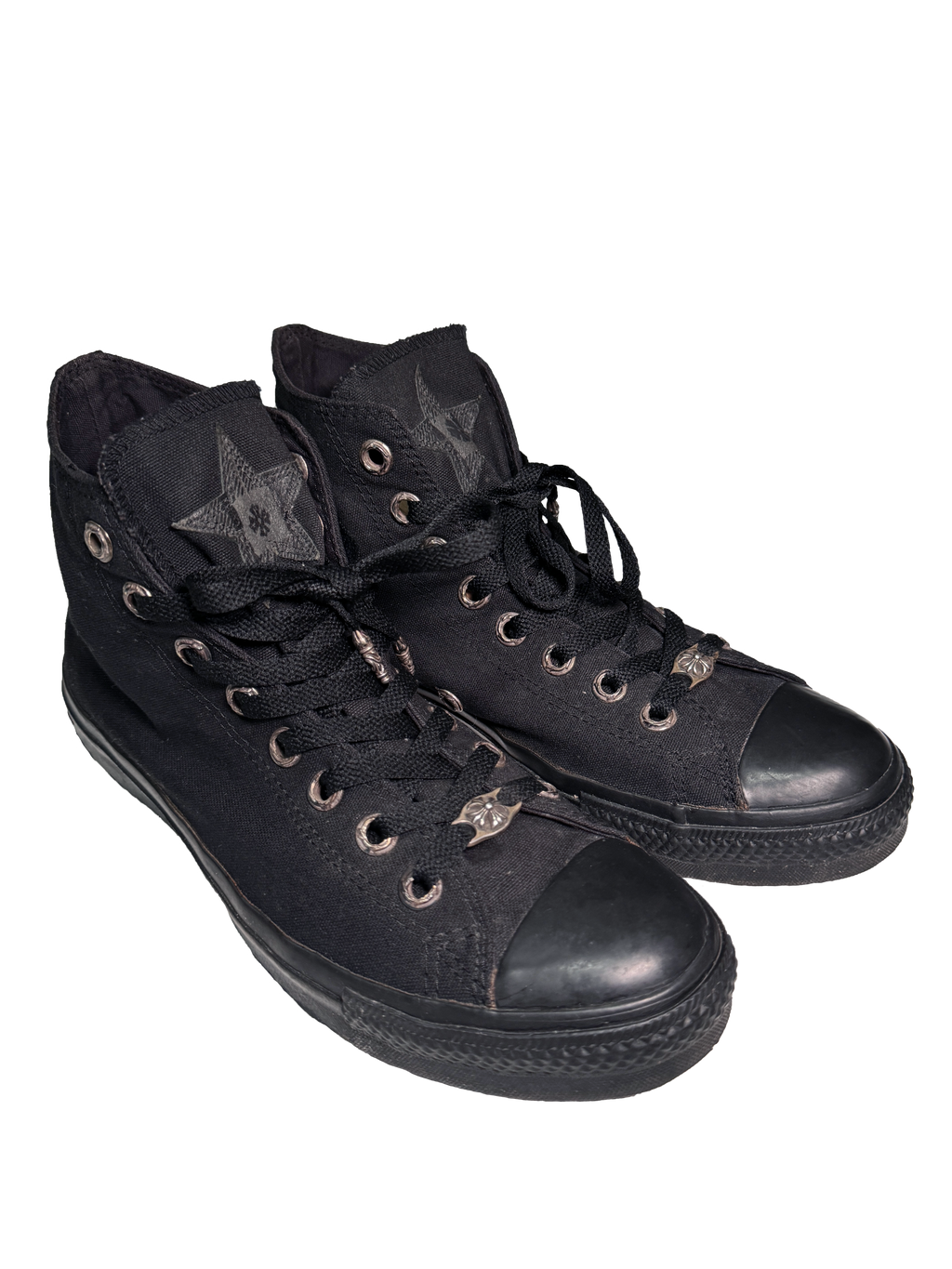 Chrome Hearts Black Converse - 9.5