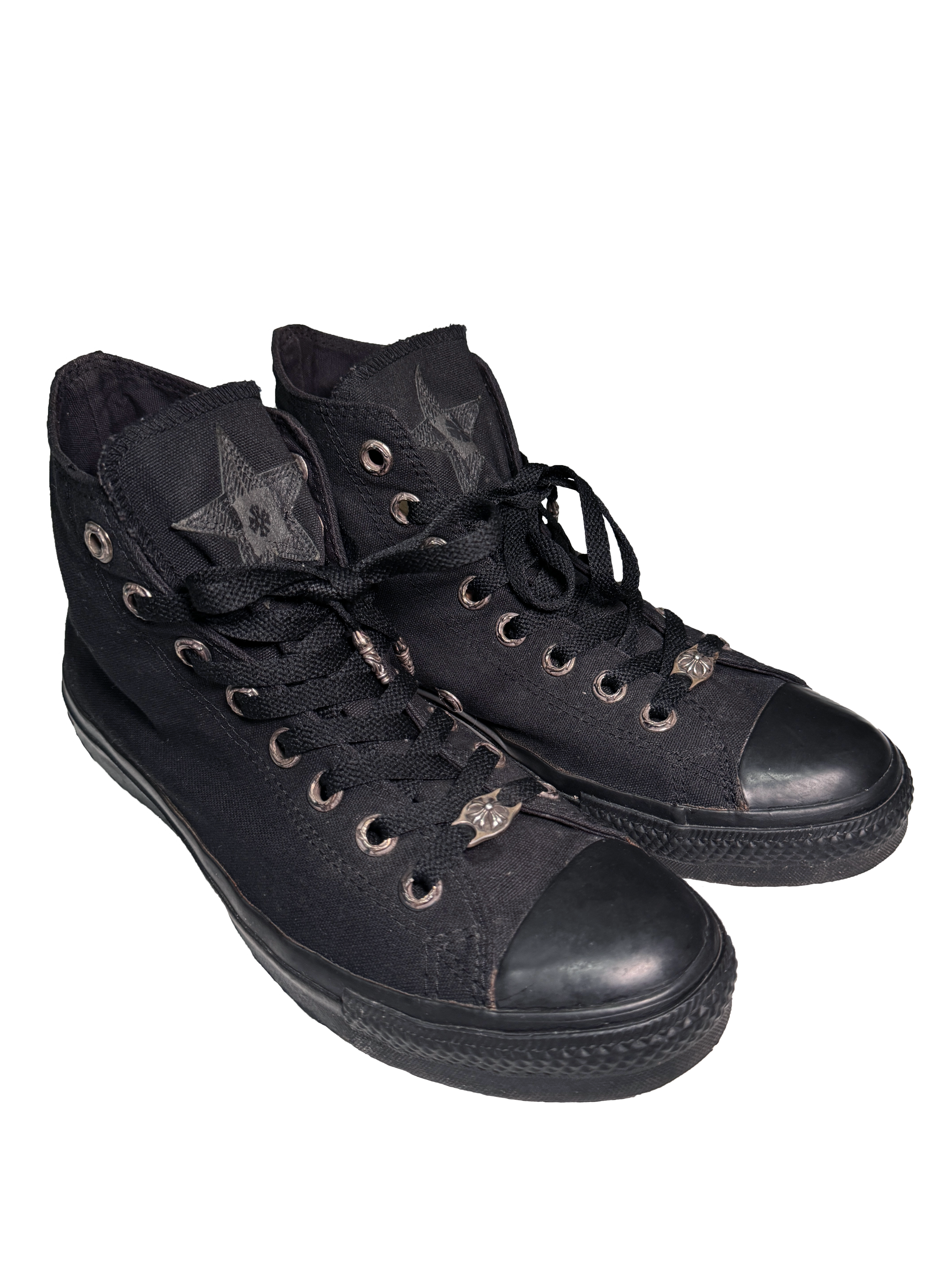 Chrome Hearts Black Converse - 9.5