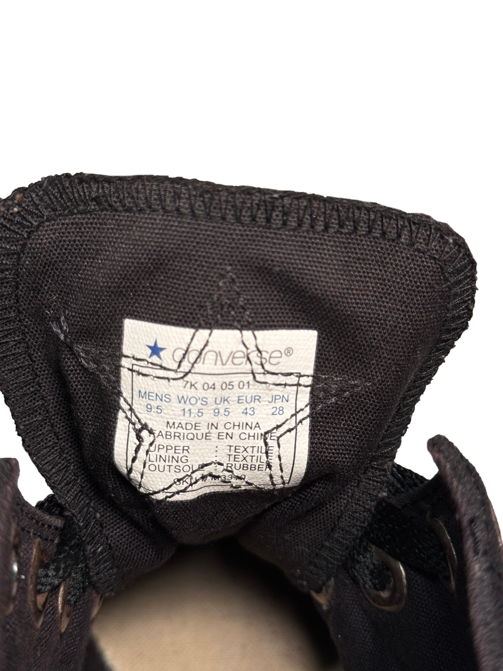 Chrome Hearts Black Converse - 9.5