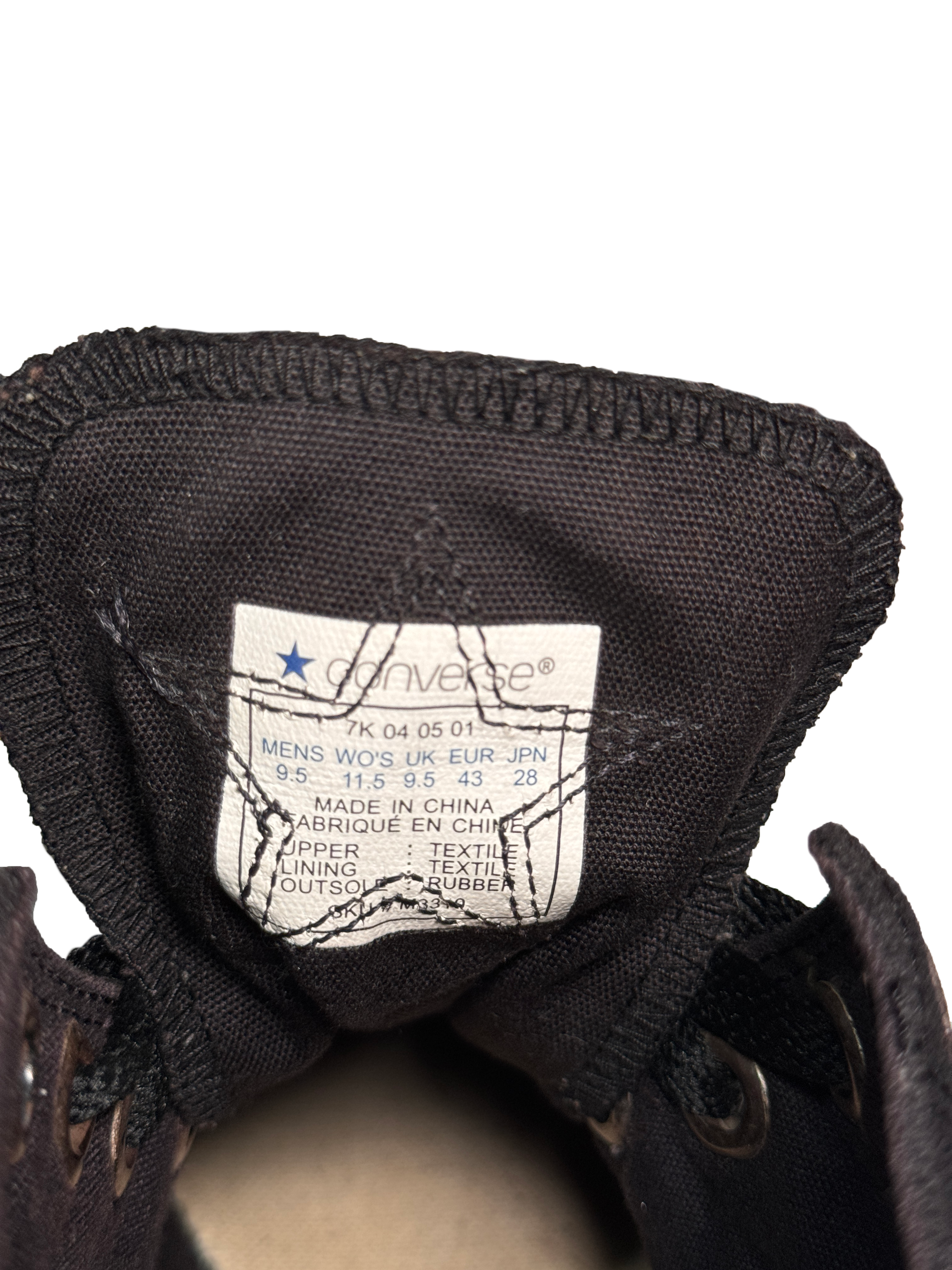 Chrome Hearts Black Converse - 9.5