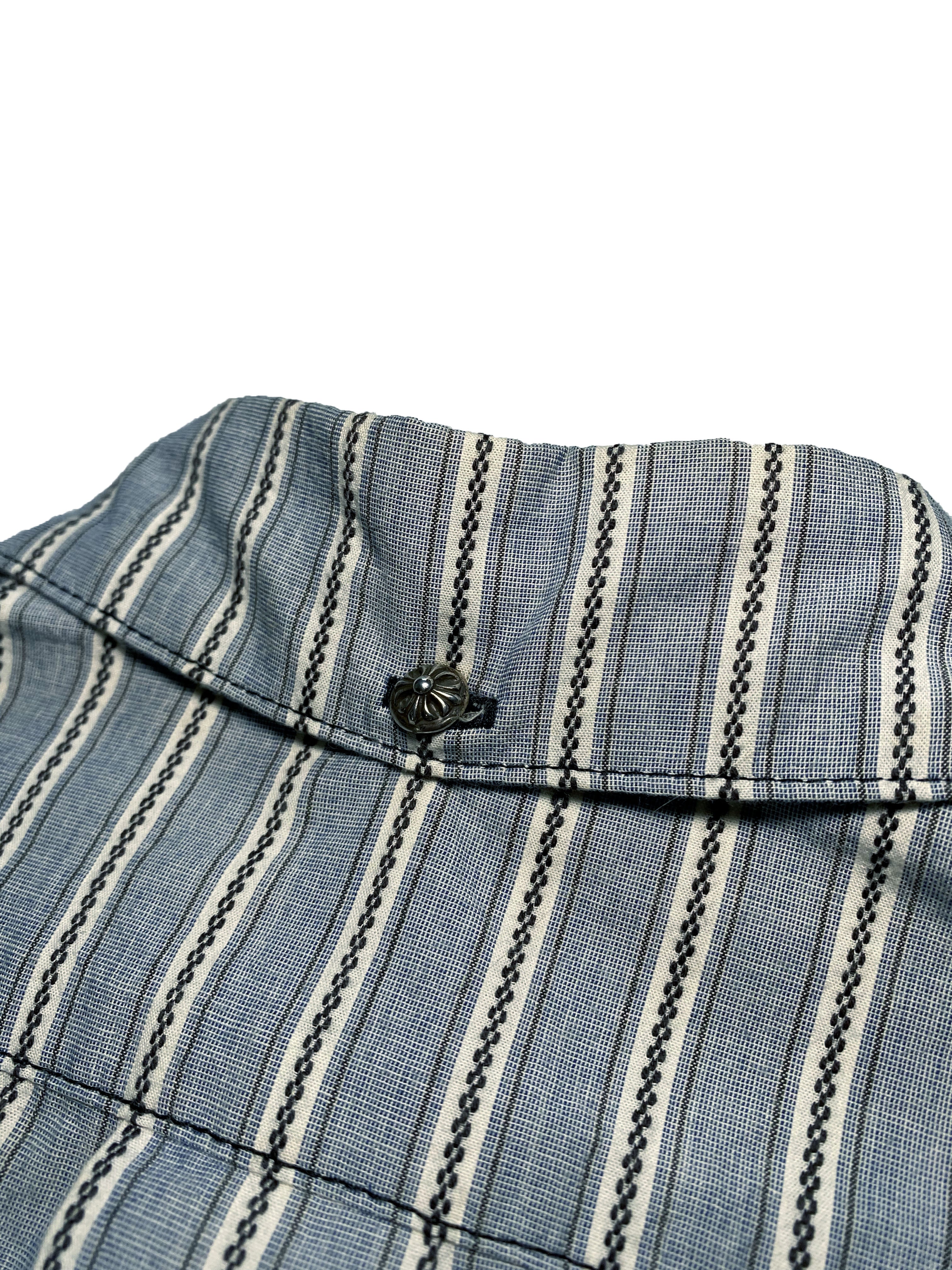 Chrome Hearts JP Exclusive Button Stripe Shirt - L