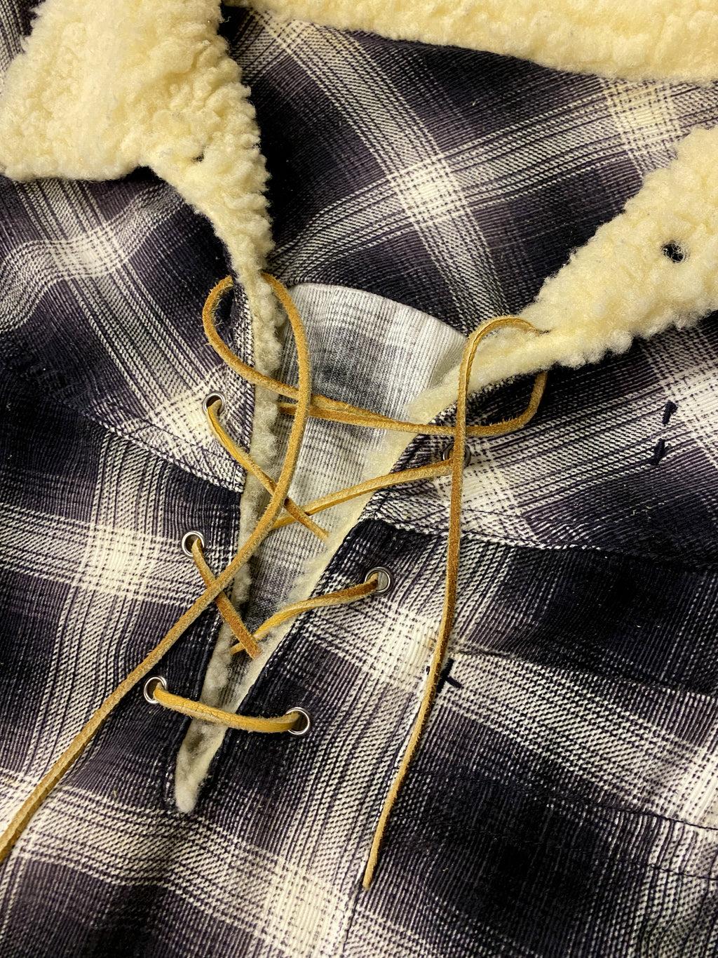 2009 Number (N)ine Boa Fleece Flannel Shirt - M