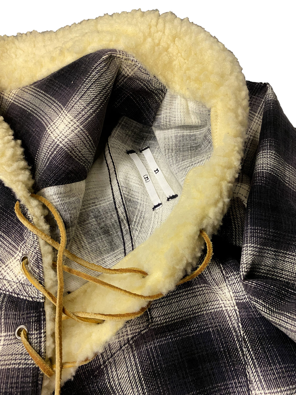 2009 Number (N)ine Boa Fleece Flannel Shirt - M