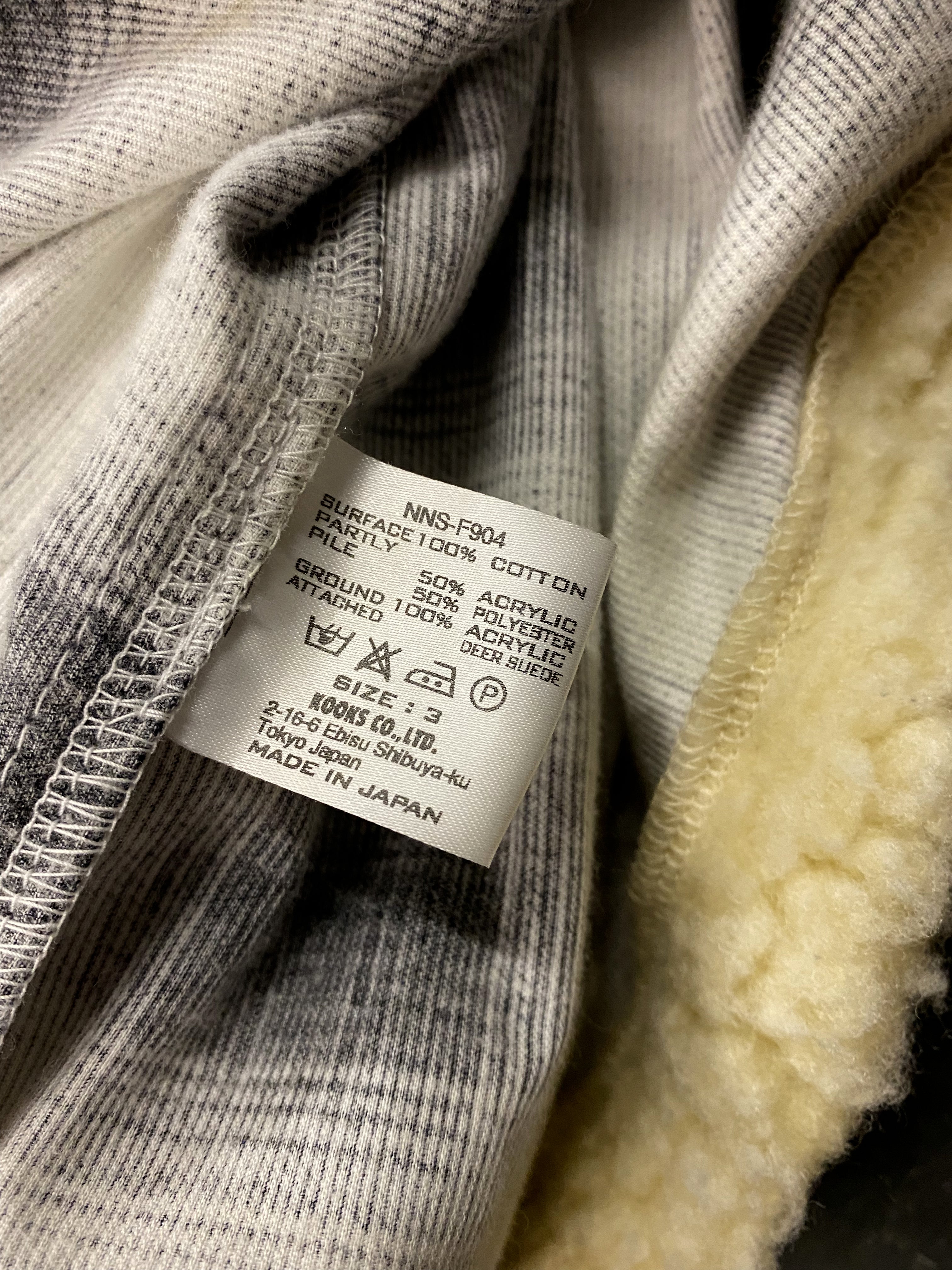 2009 Number (N)ine Boa Fleece Flannel Shirt - M