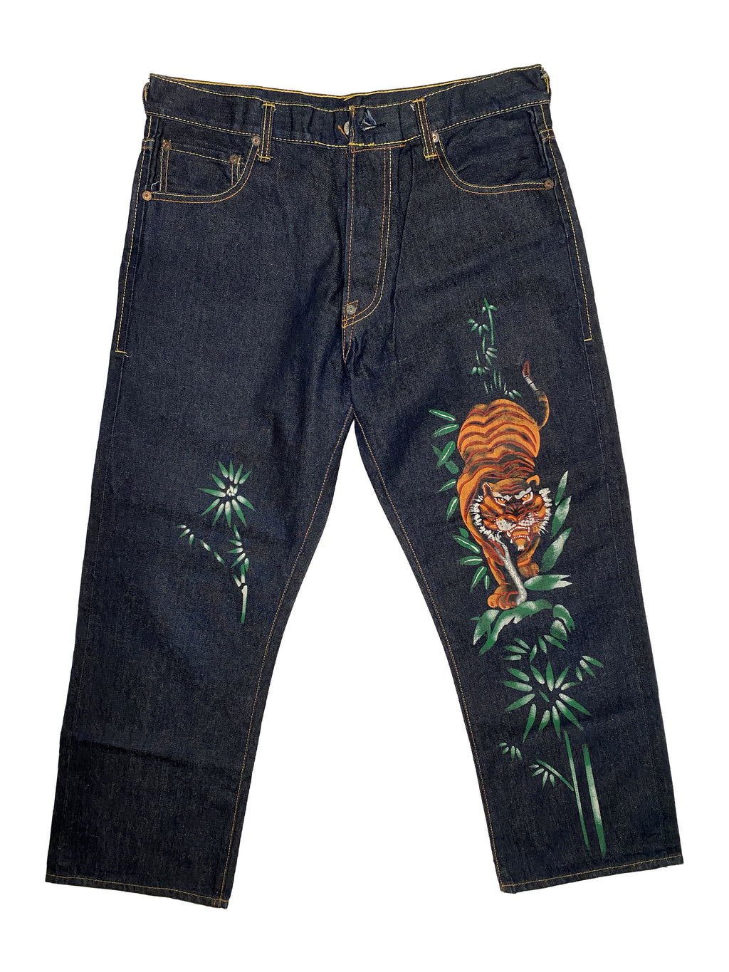 2007 Evisu Hand Painted Tiger Denim - 34