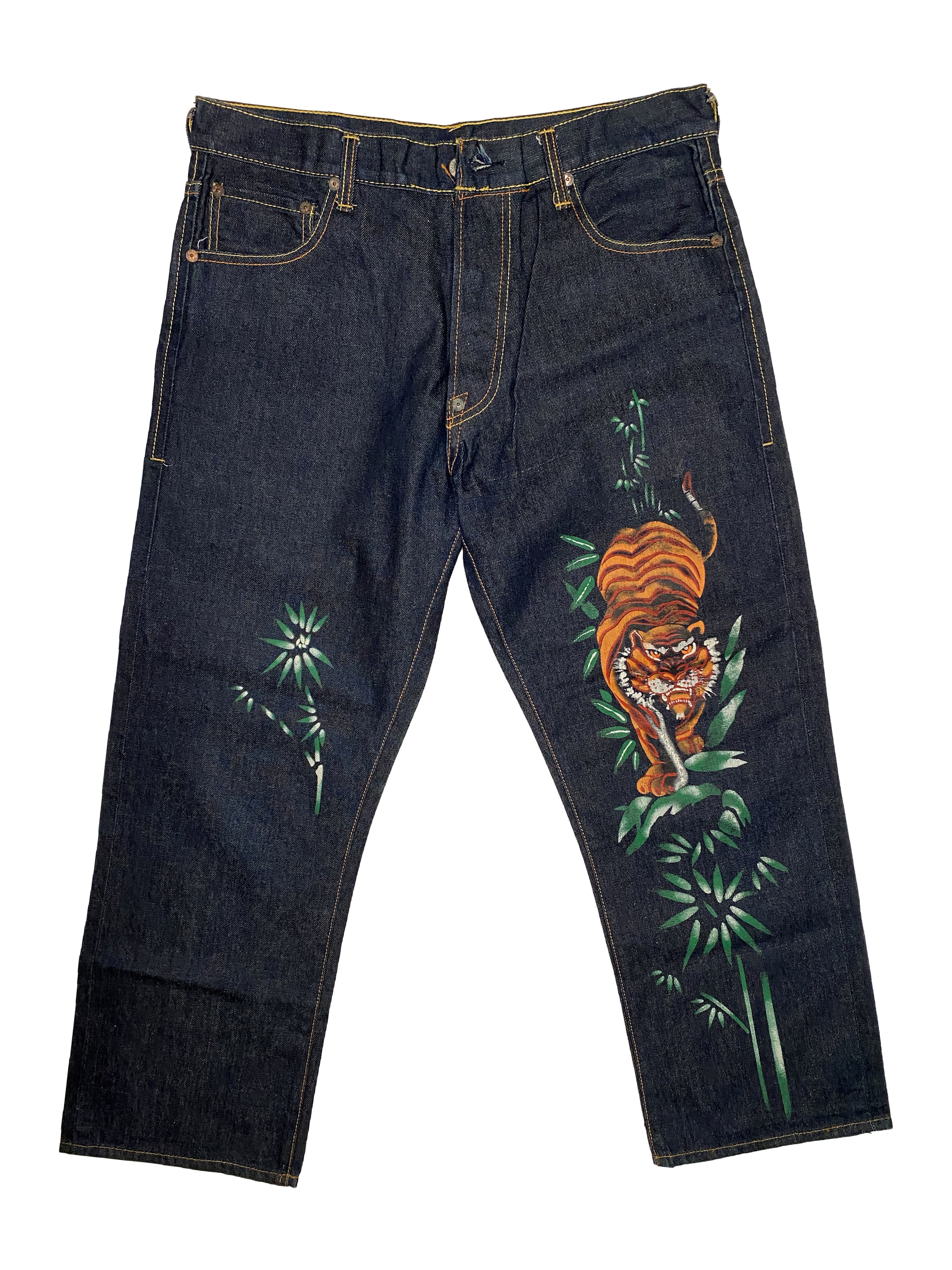 2007 Evisu Hand Painted Tiger Denim - 34